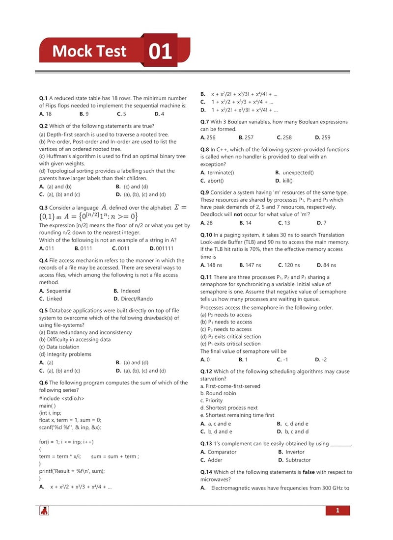 NTA UGC NET/JRF Computer Science Book 2024 - Concerned Subject : Paper II (English Edition) - 10 Mock Tests (1000 Solved Questions) with Free Access to Online Tests