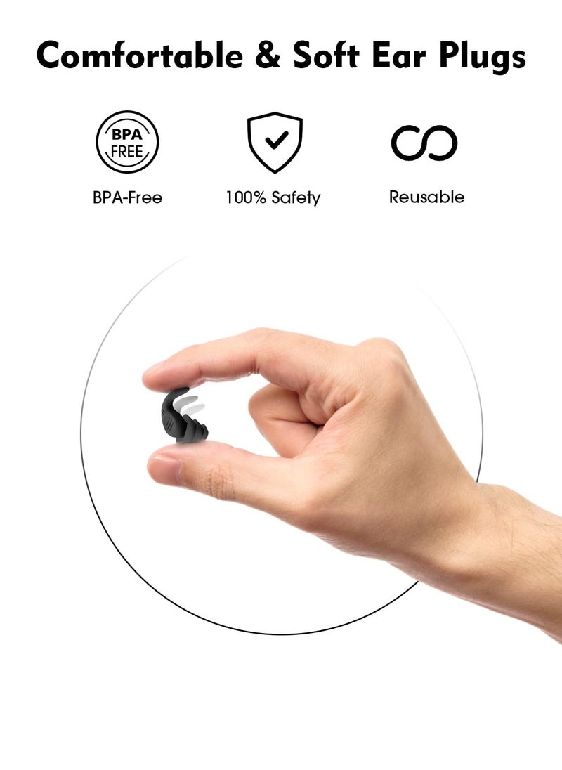 Generic - Soundproof Earplugs for Sleeping, Reusable Noise-Canceling Ear Plugs with 40dB NRR for Travel, Concerts, Swimming, and Naps (2 Pairs) - Ideal for Dormitories and Airplane Use. - Image 1