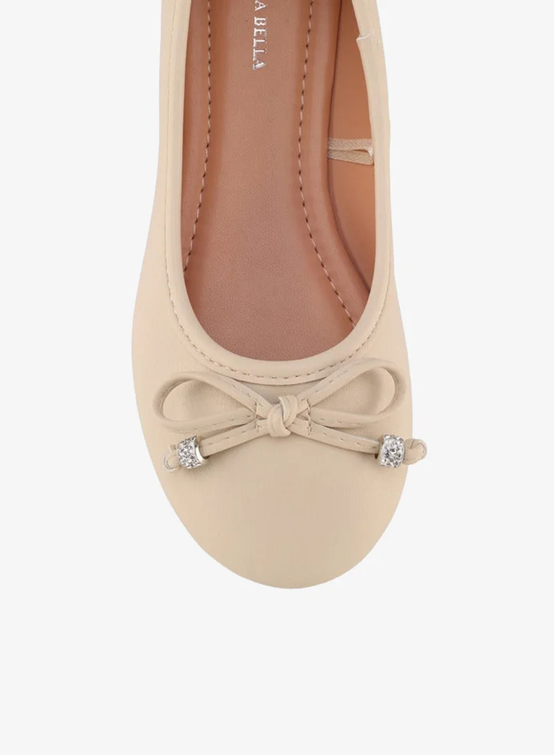 Flora Bella By Shoexpress Flora Bella Girls Bow Applique Ballerina Shoes