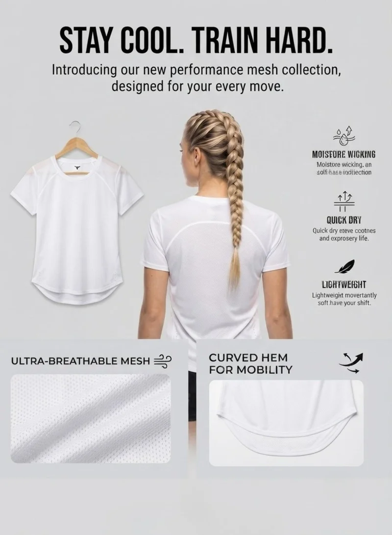Thugfit White Whirlwind Ladies Tshirt White for Women | Best Price UAE