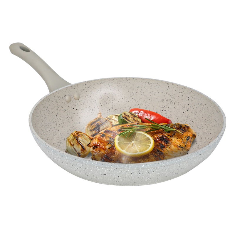 Rocky Granite Frying Pan, 28 cm - Cream - Image 2