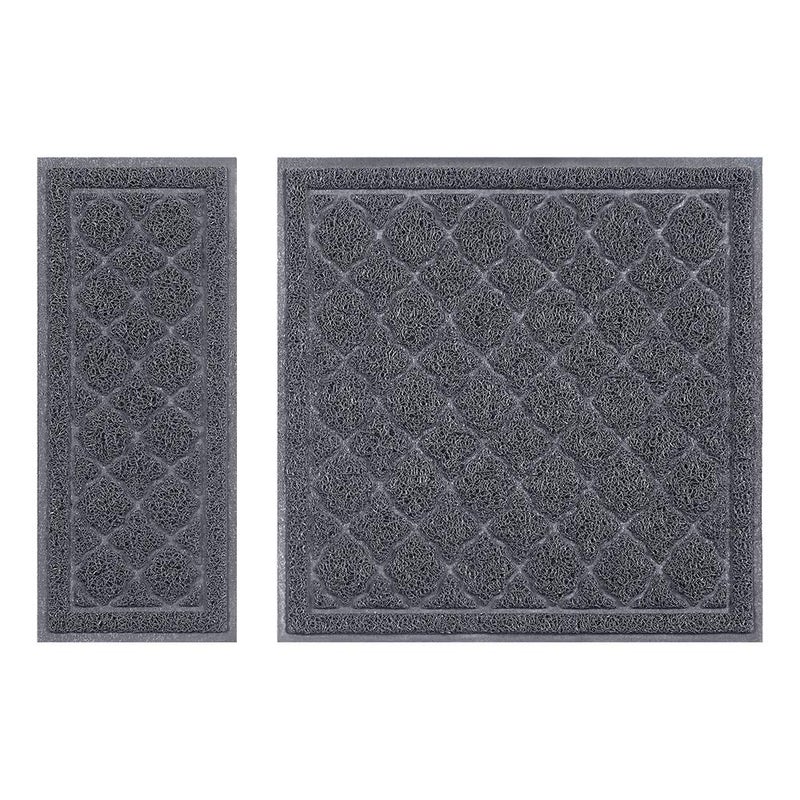 unipaws Cat Litter Trapping Mat Litter Box Scatter Control Pad Litter Free Floors and Urine Waterproof Gentle on Paws No Phthalate