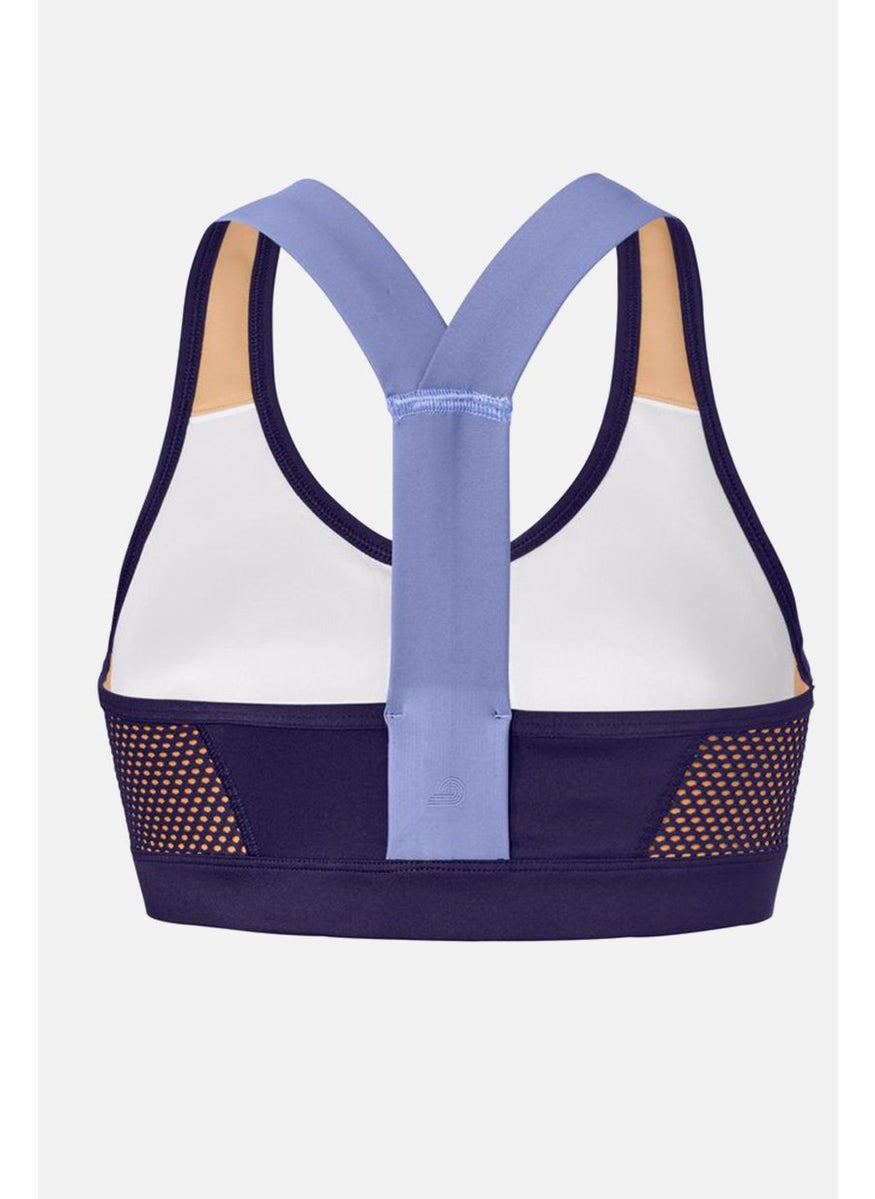 Tchibo - Women Textured Non Padded Sports Bra, Purple - Image 1