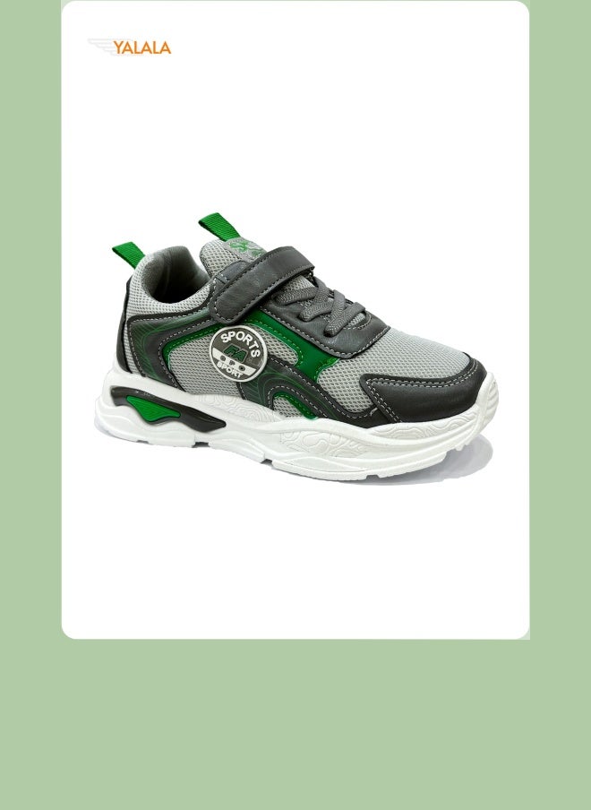 YALALA Comfortable Sneakers for Boys & Girls with Hook and Loop Closure| Breathable Lightweight Running Sneakers for Kids & Teens | Non-slip Soft Sole Fashion Casual Sports Shoes - Image 1
