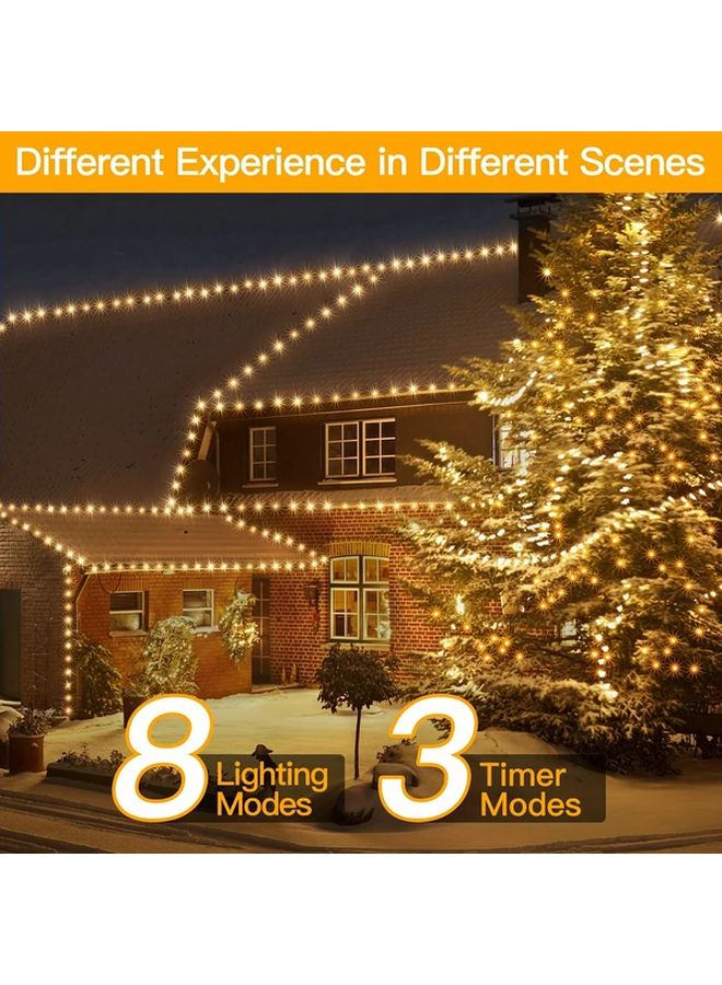 أضواء الجنية الملونة 110 قدم 300 لمبة للداخل والخارج مع جهاز تحكم عن بعد وتايمر و8 أوضاع - Image 3
