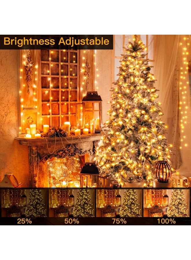 أضواء الجنية الملونة 110 قدم 300 لمبة للداخل والخارج مع جهاز تحكم عن بعد وتايمر و8 أوضاع - Image 5