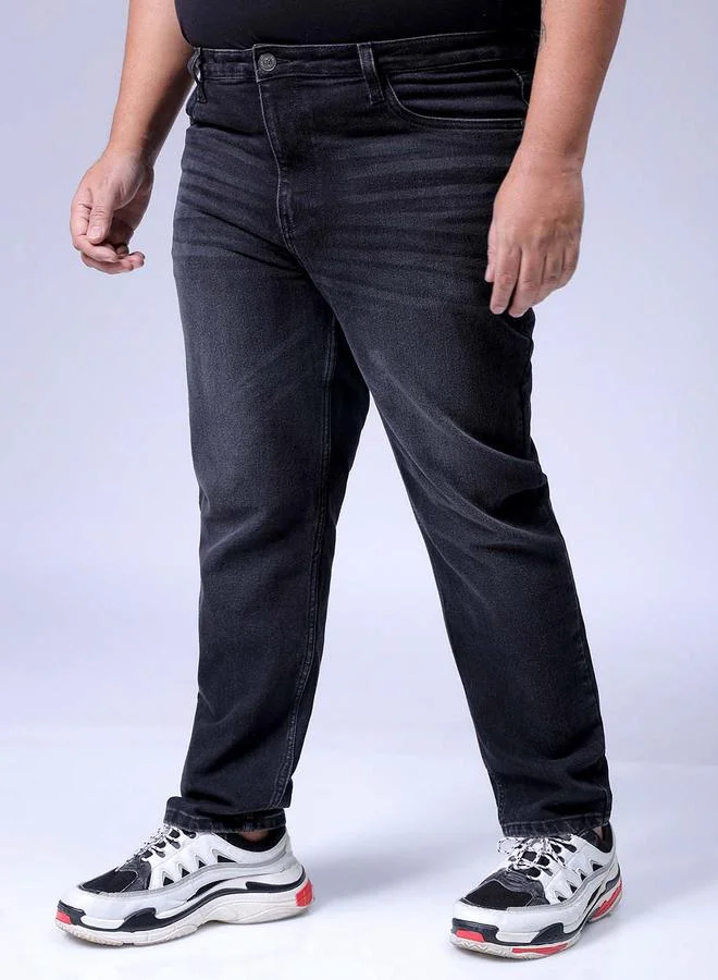 تايك تو جينز بمقاس كبير أسود بقصة عادية