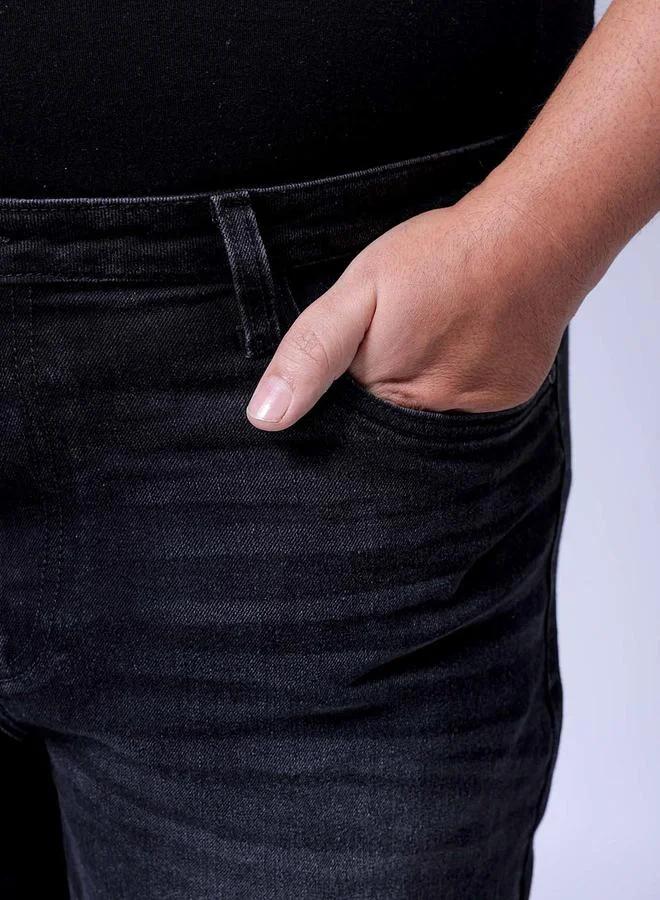 Take Two Black Plus Size Men Regular Fit Black Jeans By Hardsoda for Men | Best Price UAE