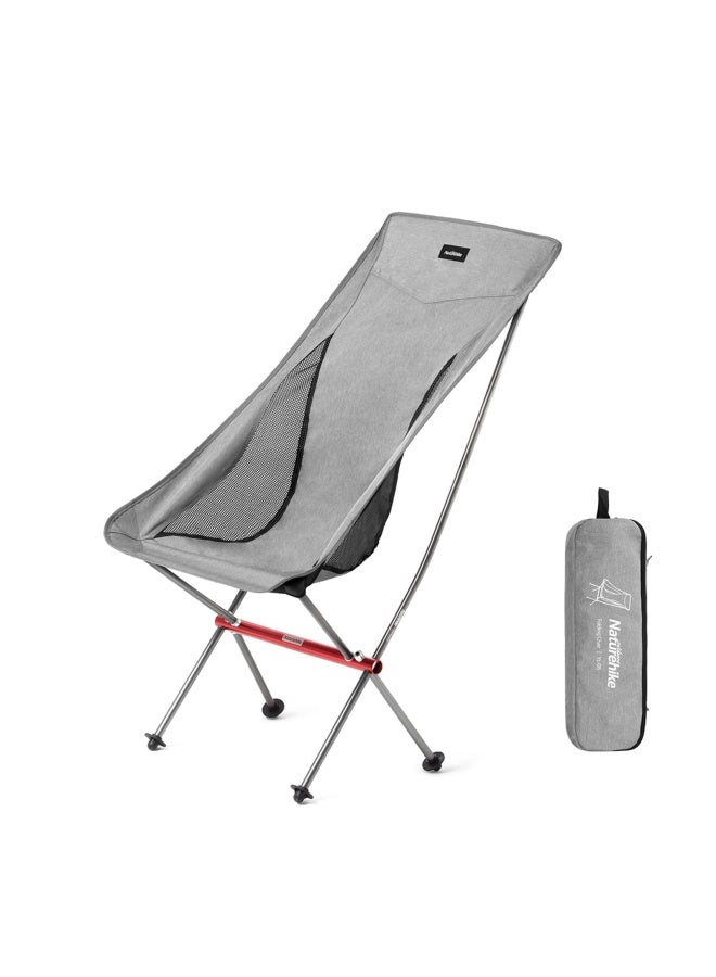 Naturehike Yl06 Ultralight Aluminum Folding Moon Chair | High Back, Portable Camping Chair | Perfect For Outdoor Activities | Grey - Image 1
