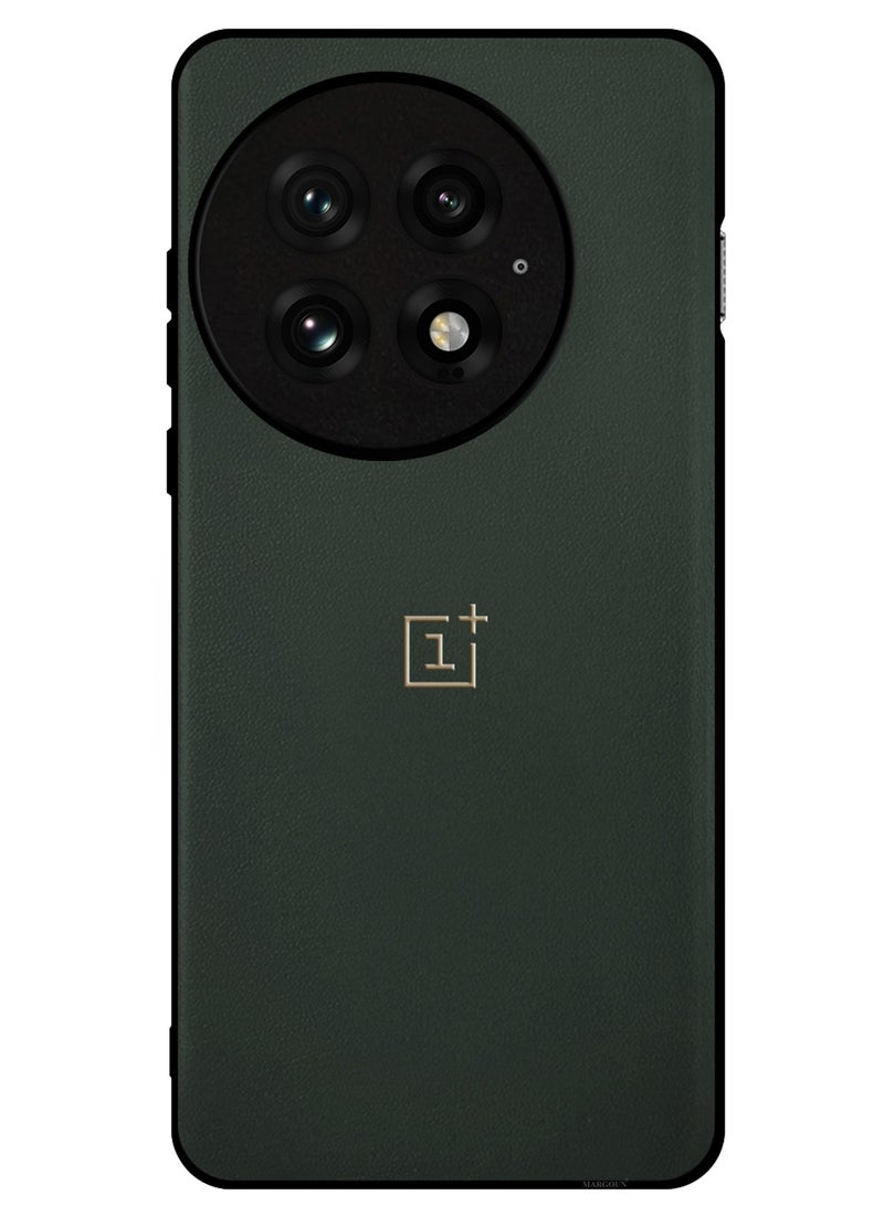 CATANES 2Packs Case Cover for OnePlus 13 Premium Leather, Elegant Protection, Quad-Camera Precision Cutout with 3D Shockproof Screen Protector - Dark Green - Image 3