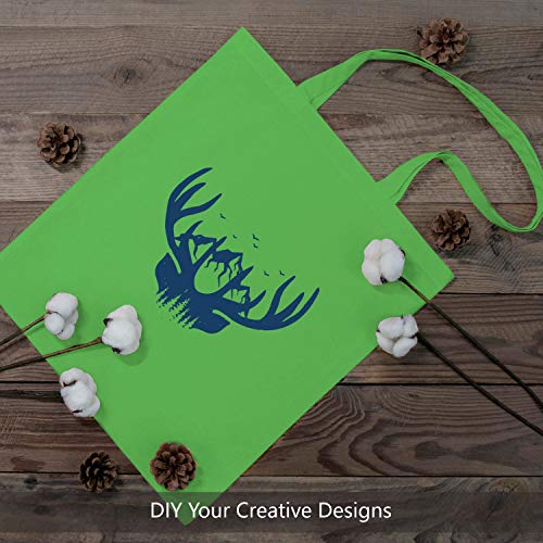 TOPDesign 12-Pack Economical 16"x15" Lime Green Cotton Tote Bag, Lightweight Medium Reusable Grocery Shopping Cloth Bags, Suitable for DIY, Advertising, Promotion, Gift, Activity - Image 3