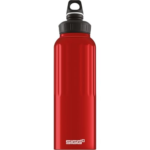 SIGG Reusable Water Bottle WMB Traveller Red 51 Oz Made in Switzerland Carbonated Drinks Lightweight Leak Proof BPAFree Climate Neutral Certified For Sports Outdoor Travel - Image 1