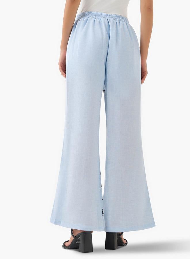 Splash FAV Wide Leg Trousers with Sequin Embellishment - Image 3