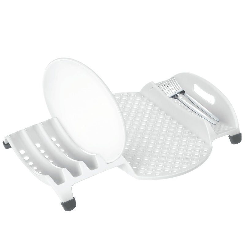Progressive International Prep Solutions by Progressive InSink Dish Drainer  White SpaceSaving Design for Efficient Dish Drying 