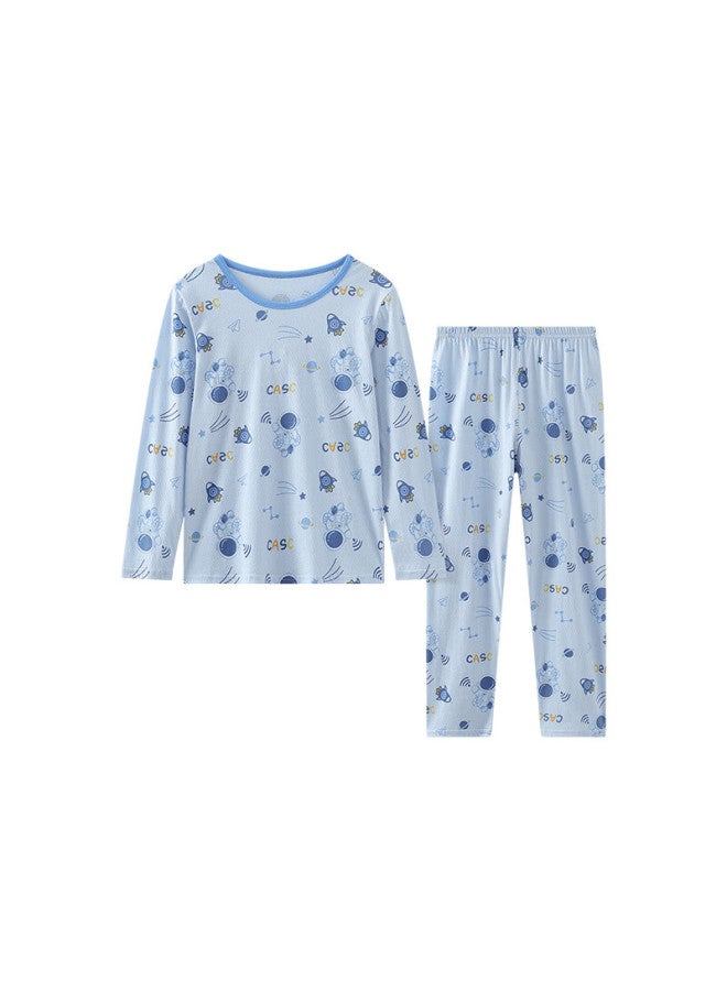 Red Bean Kids Pajamas Boys And Girls Home Wear Pure Cotton Long Sleeve Long Pants Set Spring And Summer Set Head Air Conditioning Clothes J3123 130 - Image 5