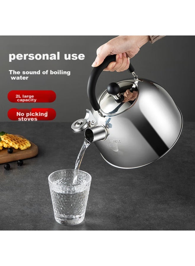MAX COOK Meichun (maxcook) Kettle, 304 Stainless Steel, 2l Thickened Whistling, Zinc Alloy Spout, Compatible With Induction Cooker, Mch5497  - Image 2