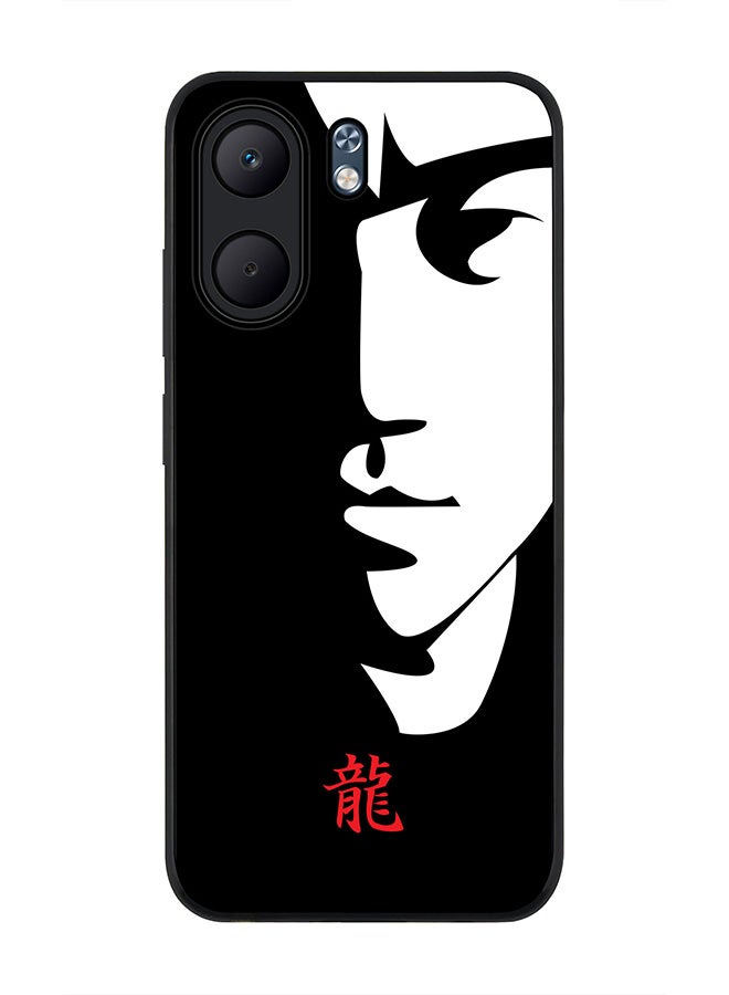 Stylizedd For Oppo A5x 5G / A5x 4G Case,Slim fit Camera Protection, Shockproof Thin Phone cover  - Tibute - Bruce Lee (Black)