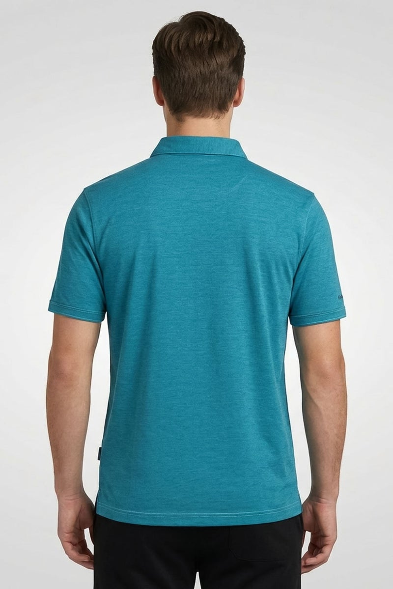 Ping Men Sportswear Fit Short Sleeves Training Polo Shirt, Oriental  Blue - Image 4