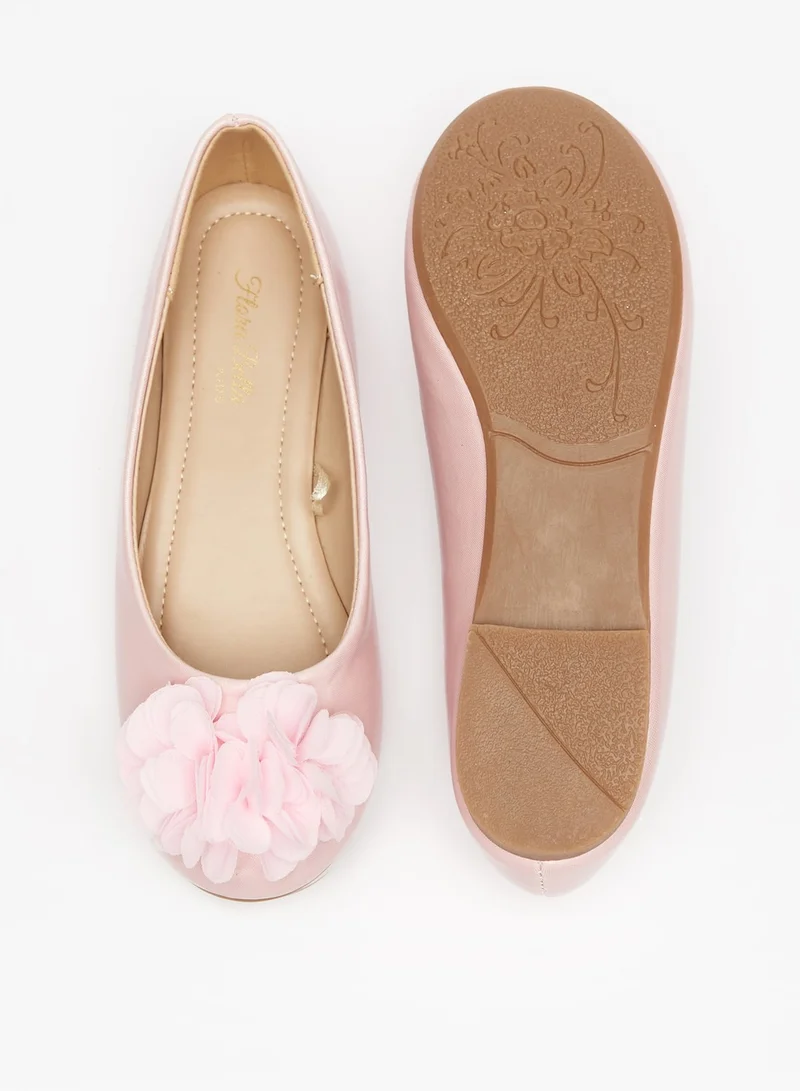 Flora Bella By Shoexpress Girls Flora Bella Applique Detail Slip On Ballerina Shoes Ramadan Collection