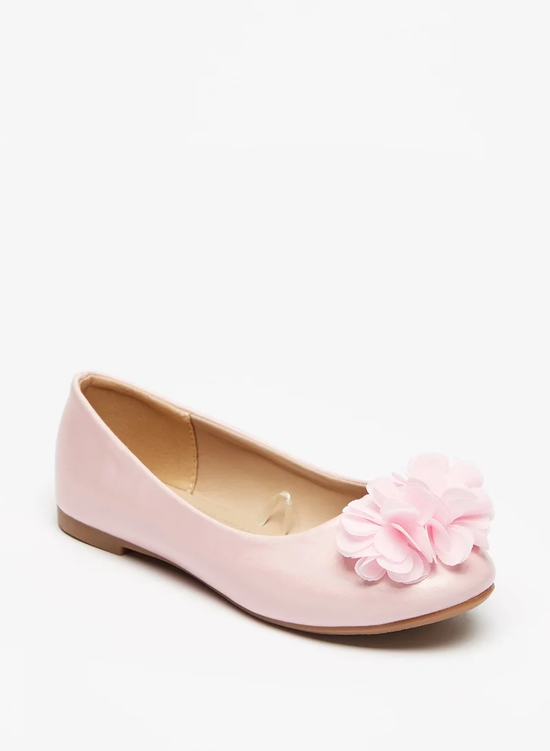 Flora Bella By Shoexpress Girls Flora Bella Applique Detail Slip On Ballerina Shoes Ramadan Collection
