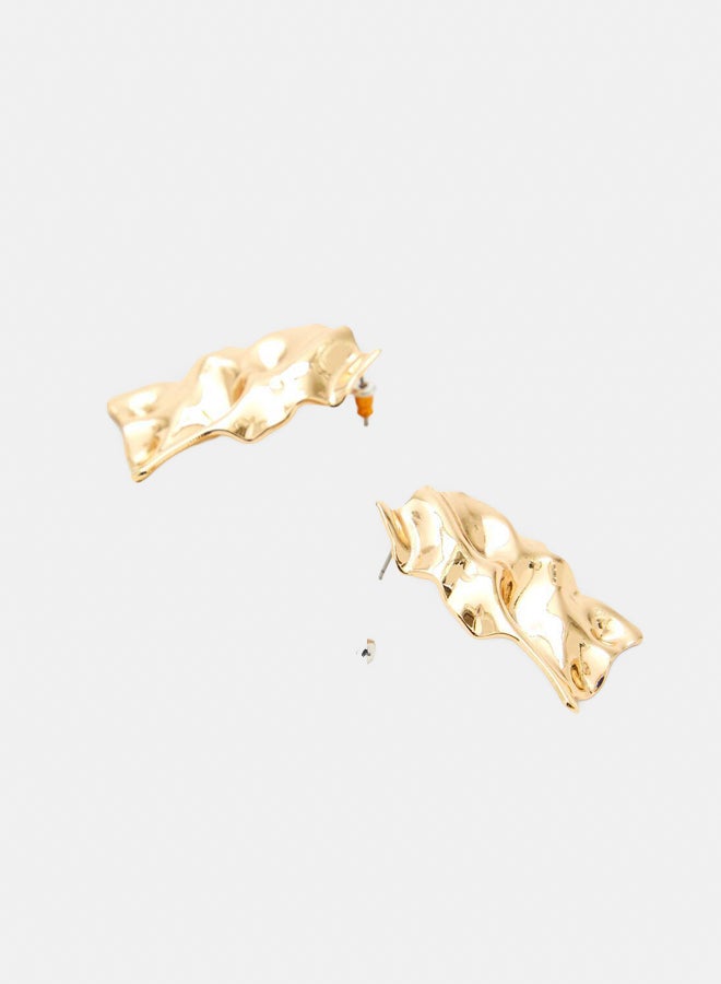 FOREVER 21 Hammered Abstract Drop Earrings  - Image 4