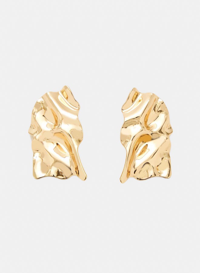 FOREVER 21 Hammered Abstract Drop Earrings  - Image 2
