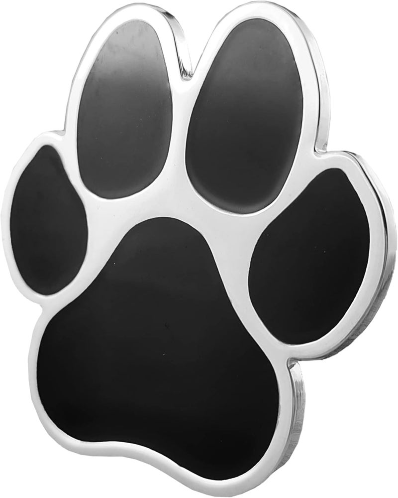 OnlyYou.X Dog Paw Emblem Badge - 3D Metal Black Chrome Sticker for Motorcycle and Car - Image 4