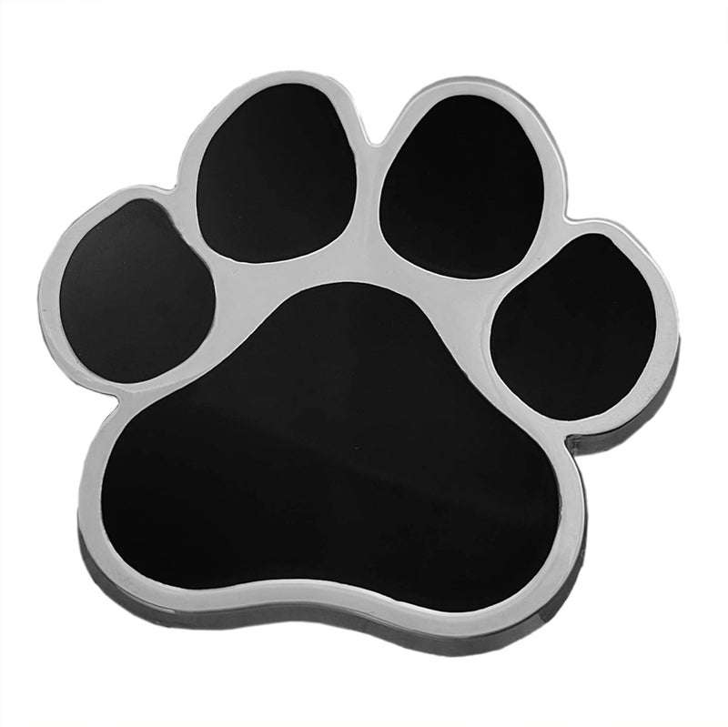 OnlyYou.X Dog Paw Emblem Badge - 3D Metal Black Chrome Sticker for Motorcycle and Car - Image 5