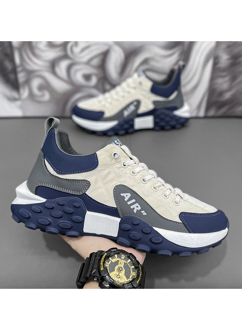 Loquat حذاء رياضي كاجوال برباط وياقة منخفضة ونعل سميك - Image 1