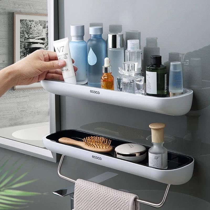 Ecoco Double Sided Kitchen Tools and Towel Rack, White, Polyester - Image 3