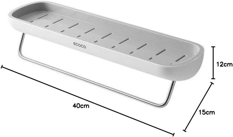 Ecoco Double Sided Kitchen Tools and Towel Rack, White, Polyester - Image 4