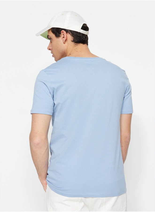 Blue Slim/Slim Cut 100% Cotton Basic Crew Neck T-Shirt TMNSS19BO0001 - pzsku/ZCFF3E16BE0E96C26D0BFZ/45/_/1739718371/311f05bd-fb4f-47ed-8b18-a6b9f2d7ad1a