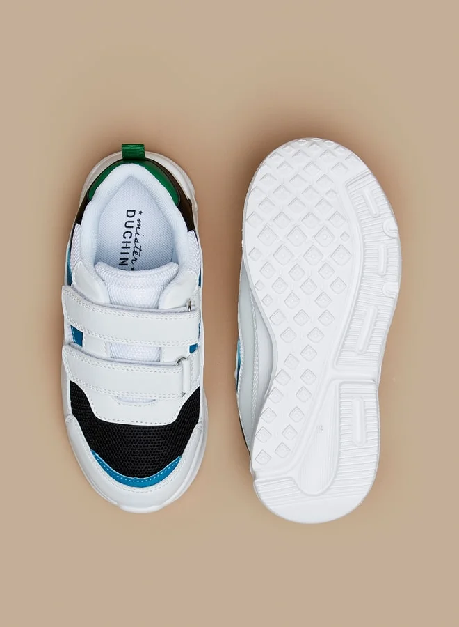 DUCHINI Boys Colourblock Sneakers With Hook And Loop Closure