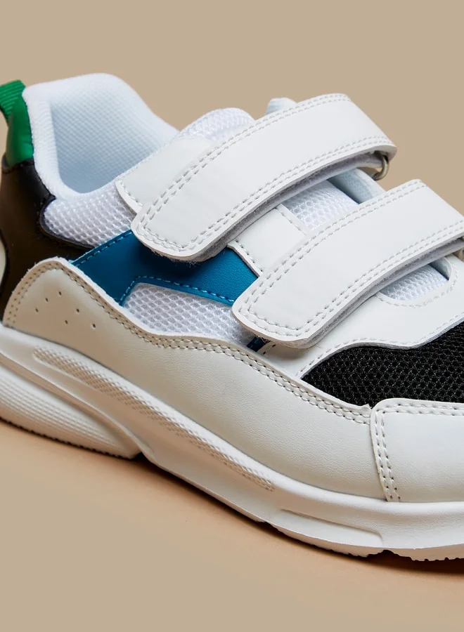DUCHINI Boys Colourblock Sneakers With Hook And Loop Closure