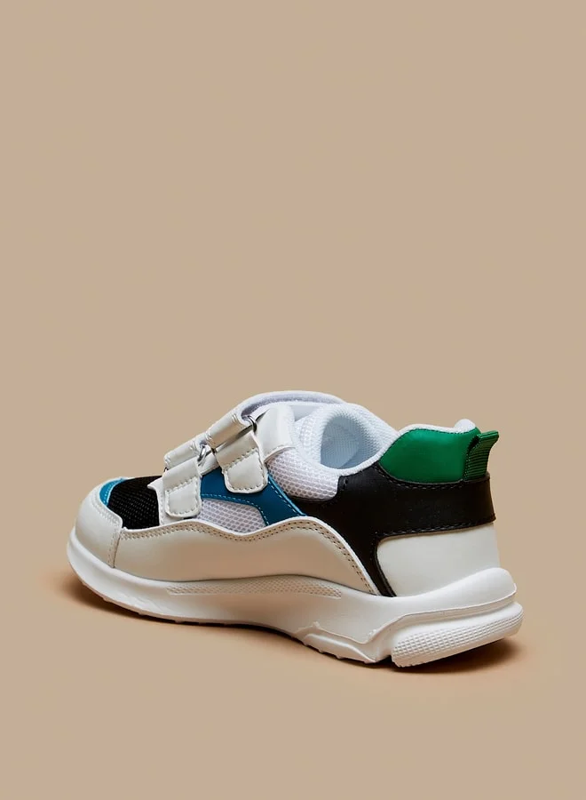 DUCHINI Boys Colourblock Sneakers With Hook And Loop Closure