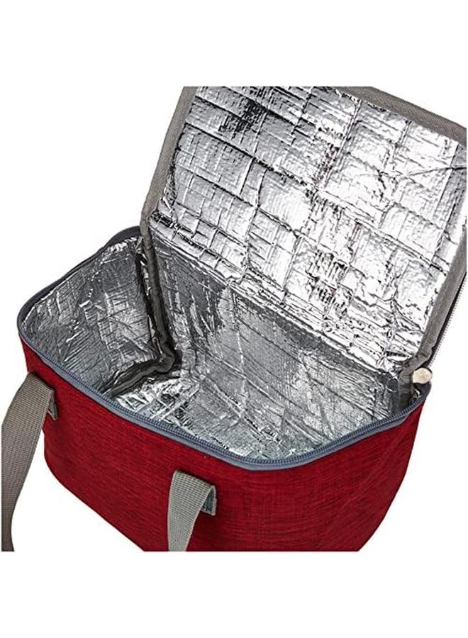 سانيا حقيبة غداء معزولة ومبردة باللون الأحمر Bd Clr 1010 - Image 4