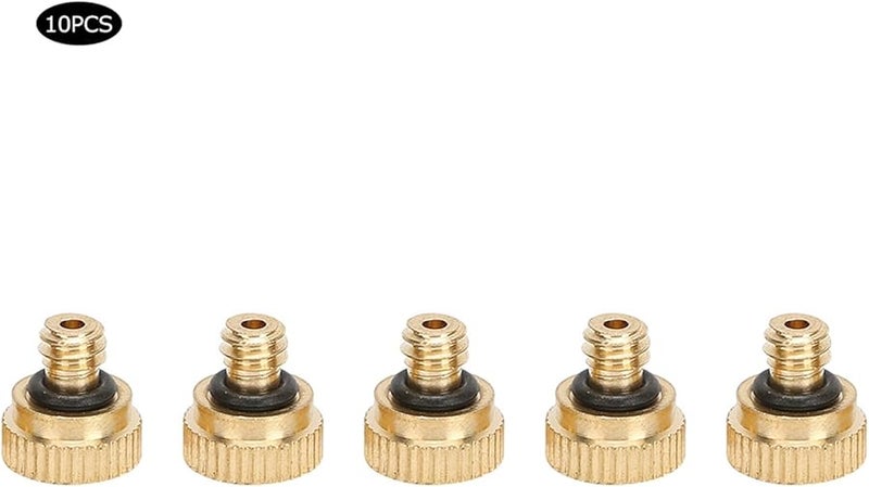 فوهات الرش بالضغط المنخفض من النحاس الأصفر 0.5 مم 10 قطعة للتبريد الخارجي وترطيب البيوت المحمية - Image 5