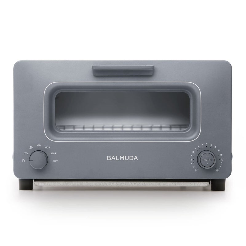 BALMUDA BALMUDA The Toaster  Steam Oven Toaster  5 Cooking Modes Sandwich Bread Artisan Bread Pizza  Pastry Oven  Precise Heat Control  Steam Technology  Baking Pan  US Version  Gray 