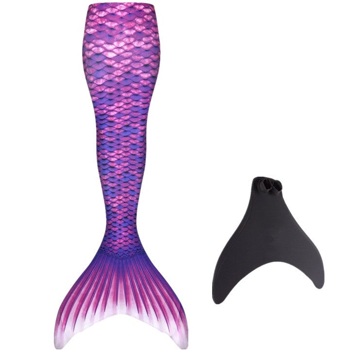 general Kids and Adult Mermaid Tail Swimming Costume Polyester Print Design - Image 1