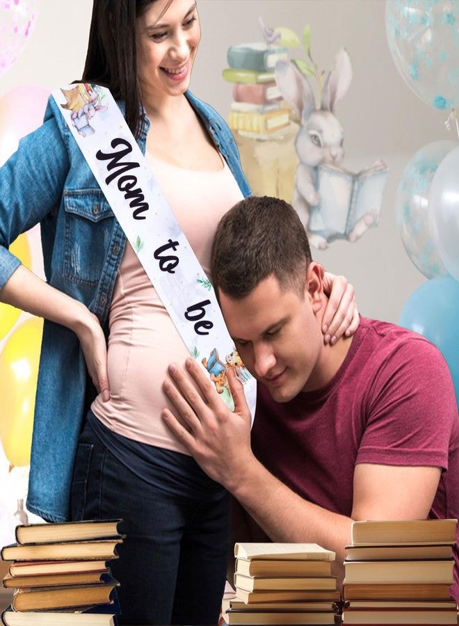 Funmemoir Storybook Baby Shower Decorations Sash, Forest Animal Mom To Be Sash for Story Book Theme A New Chapter Begins Baby Shower A New Tale is About to Be Told Gender Reveal - Image 3