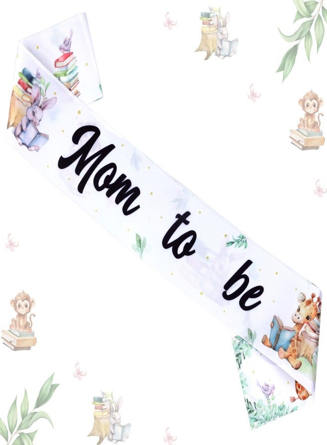 Funmemoir Storybook Baby Shower Decorations Sash, Forest Animal Mom To Be Sash for Story Book Theme A New Chapter Begins Baby Shower A New Tale is About to Be Told Gender Reveal - Image 1