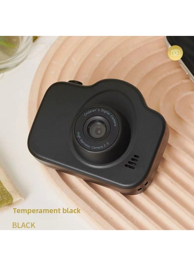 Generic Cute Children's High-definition Dual-camera Digital Camera Campus Students Can Take Photos To Upload Mobile Phone Travel Record Camera-Body Color:Function [video/music/selfie/game/filter] Black - High-speed Card 16g [can Take 1600 Photos] + Gifts  - Image 1