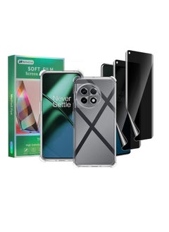 Privacy Screen Protector for Oneplus 11 with Clear Case Anti Spy Soft Replacement with Crystal Case Anti Peeing Full Adhesive Flexible Film with Transparent Cover