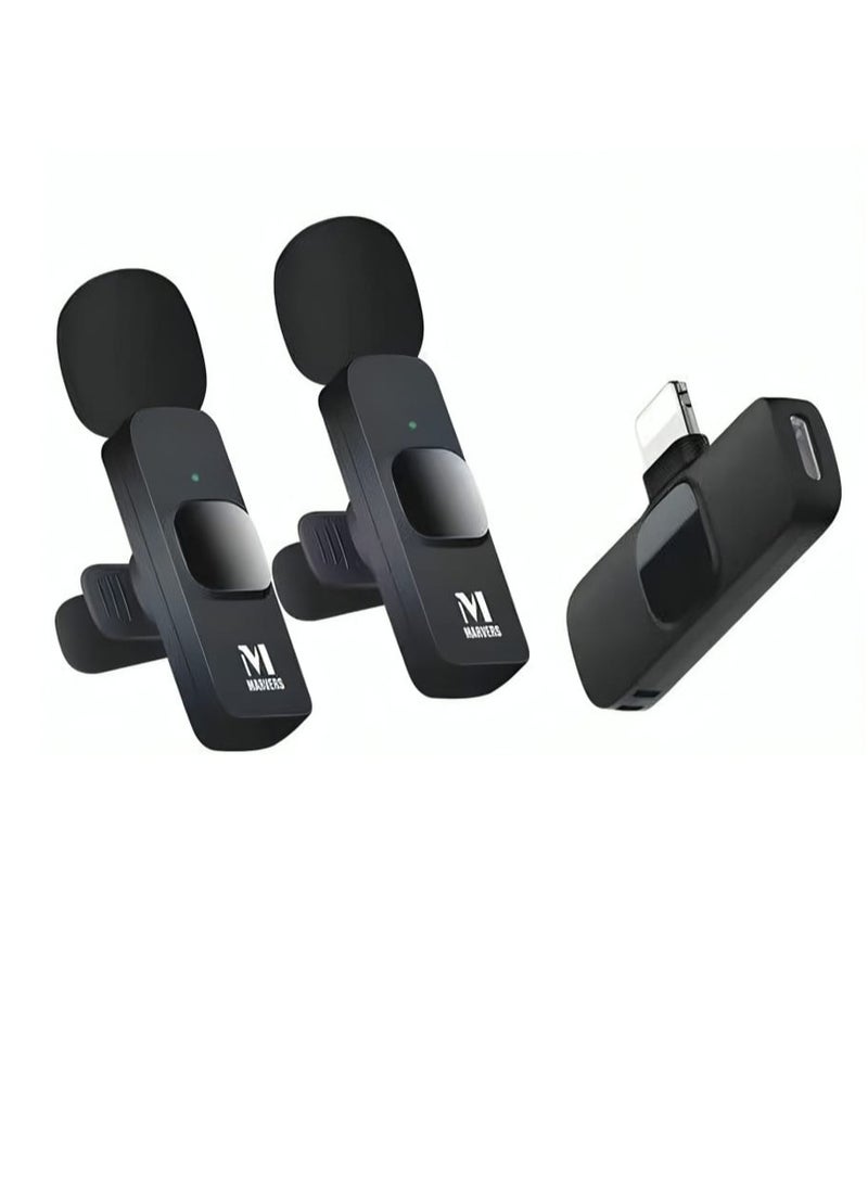 MARVERS Dual Wireless Microphone For iPhone Devices Professional Microphone For Mobile Phone and Live Broadcast - Image 1