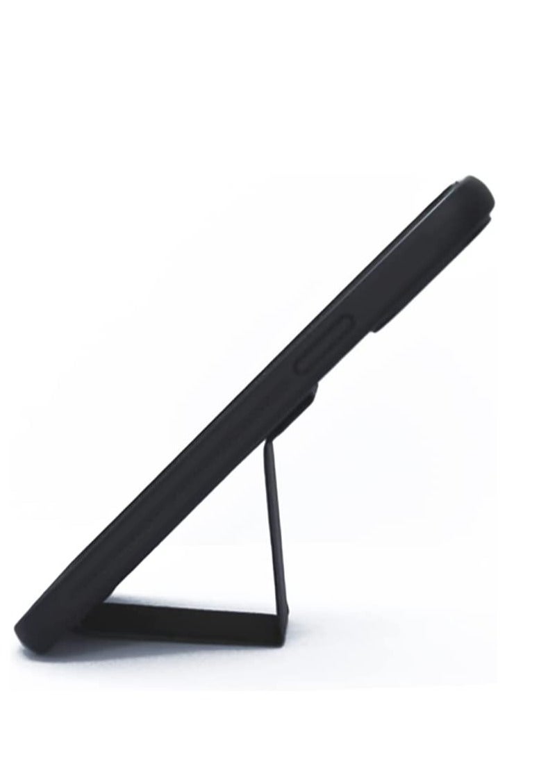 glassology حافظة شفافة لجهاز سامسونج جالاكسي A73 مع حامل مغناطيسي ومثبت، حزام يد عمودي وأفقي من السيليكون الفاخر، حامل متعدد، مثبت للسيارة، حزام إصبع + واقي شاشة (وردي) - Image 2