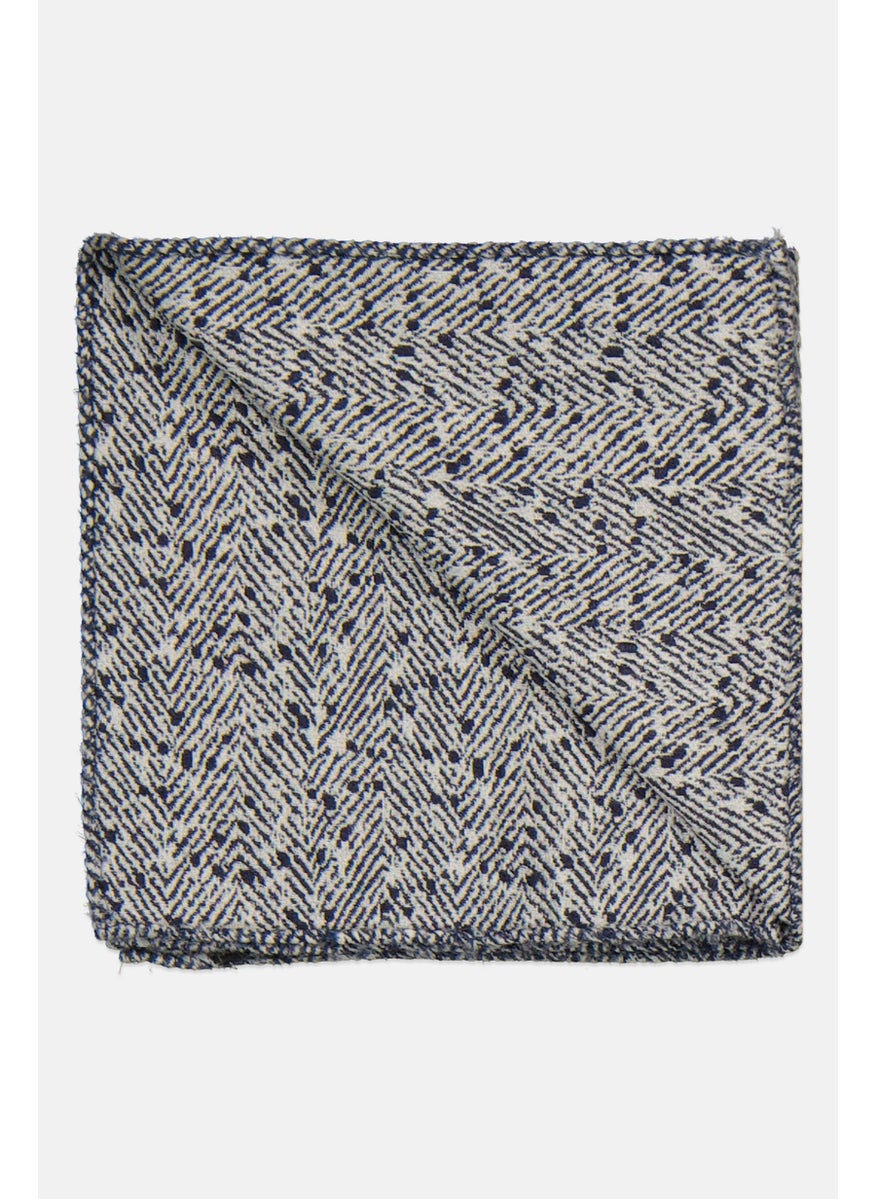 EMPORIO ARMANI - Men Textured Handkerchiefs 33 H x 33 L cm, Navy White - Image 1