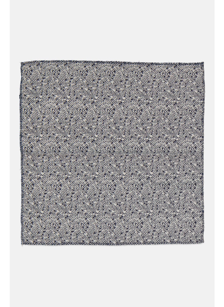 EMPORIO ARMANI - Men Textured Handkerchiefs 33 H x 33 L cm, Navy White - Image 1