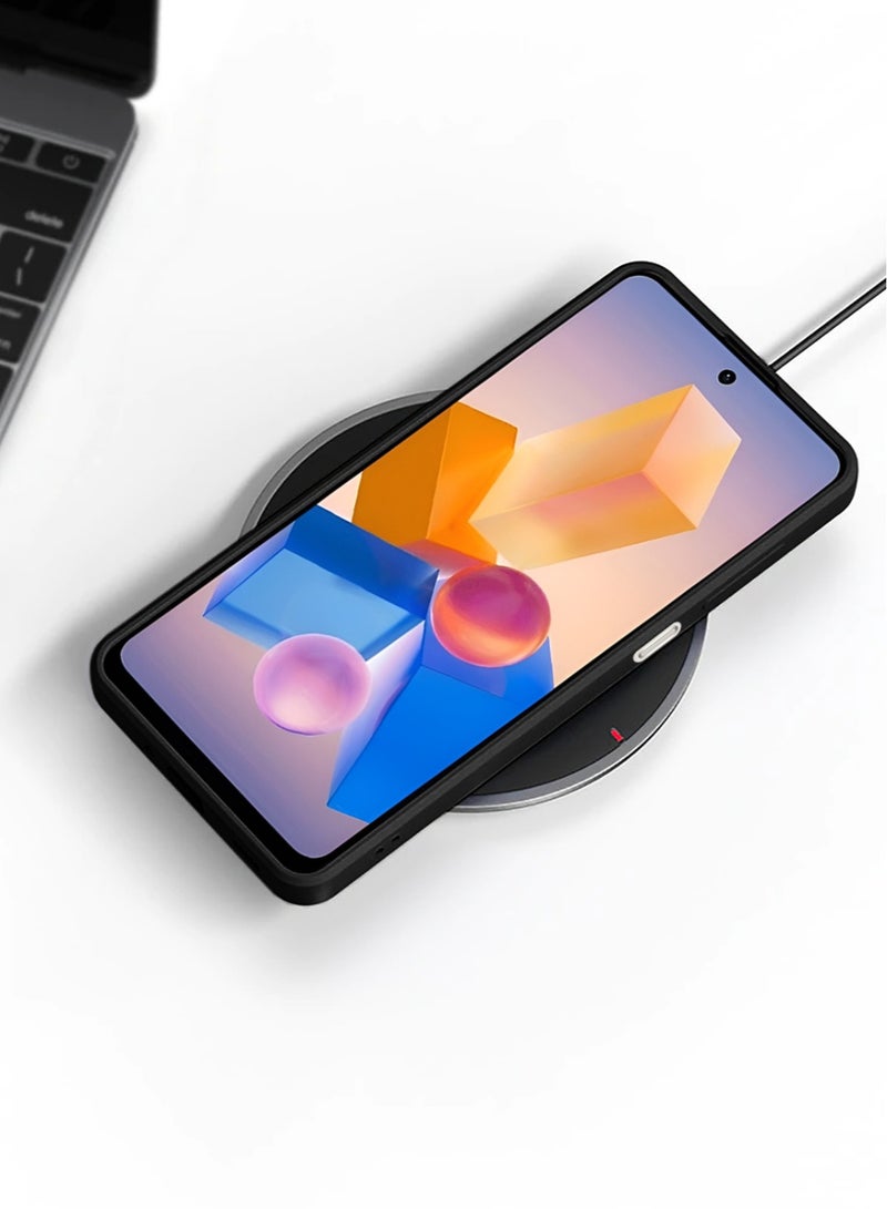 Techie غطاء خلفي أنيق من السيليكون TPU لهاتف Infinix Hot 40i - تصميم نحيف وناعم - أسود - Image 5