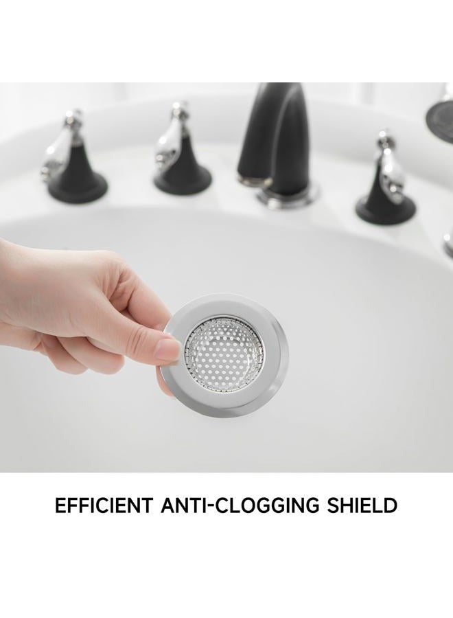 CORNERJOY 2PCS Bathtub Drain Strainer Cover - 2.84 inch Stainless Steel Shower Drain Hair Catcher - Image 5