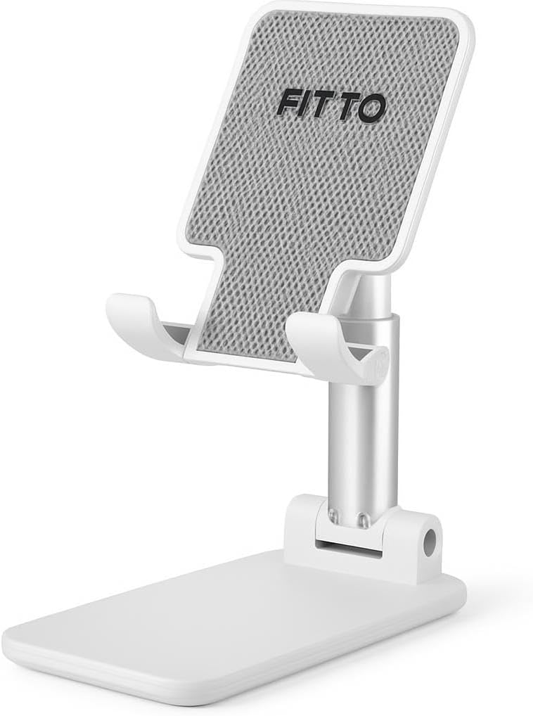 Fitto Folding Desktop Phone Stand, Mobile Holder for Desk, Adjustable & Portable - Image 1